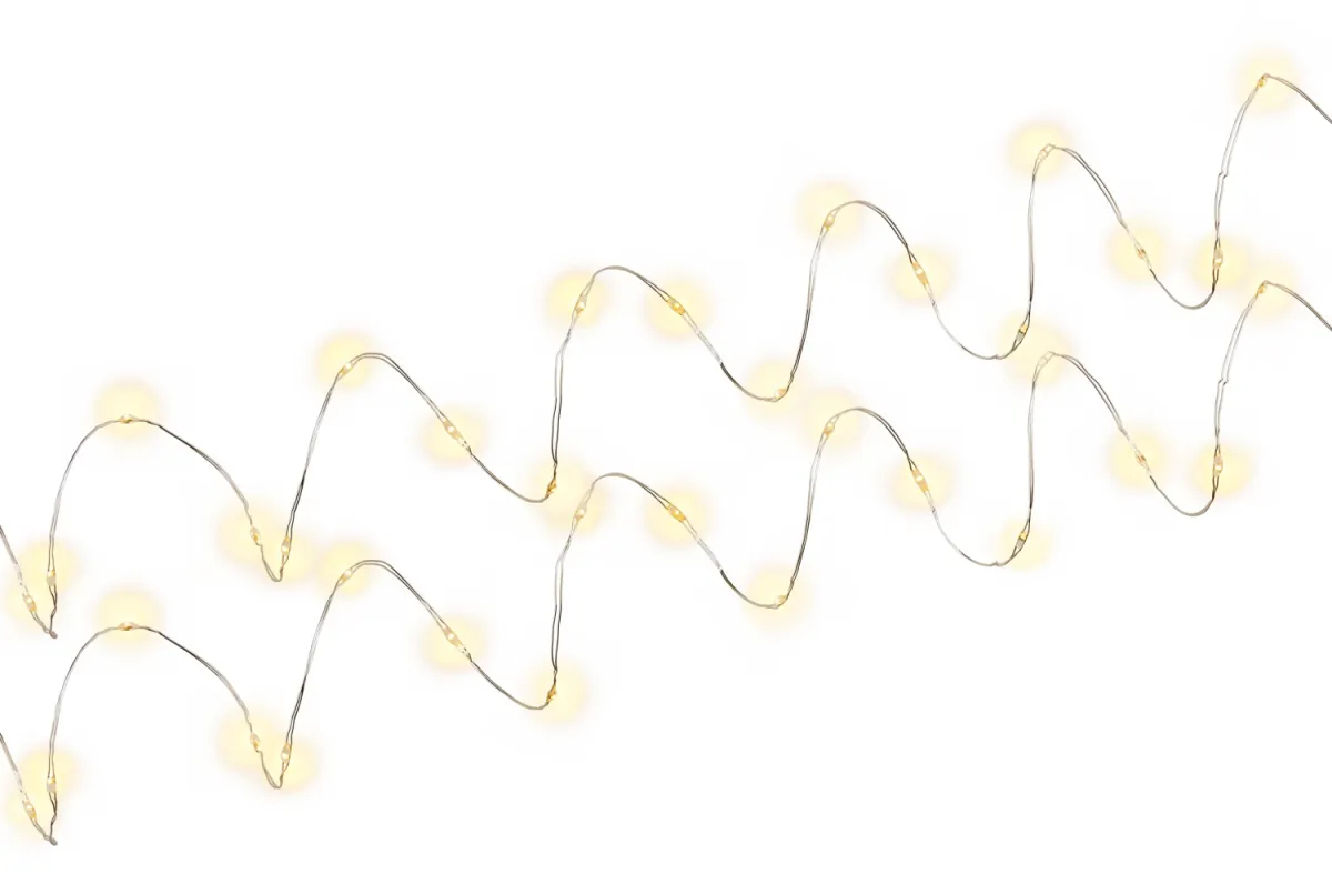 2x 20er LED-Silberdraht-Lichterkette, inkl. Timer