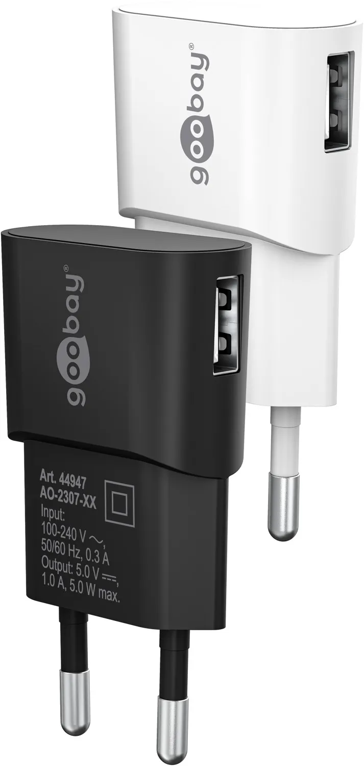 5 W USB-A Ladegerät schwarz