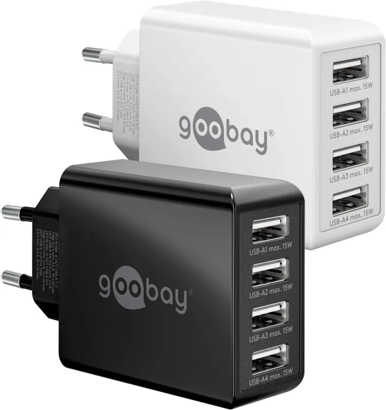 30 W USB-A Multiport-Ladegerät weiß