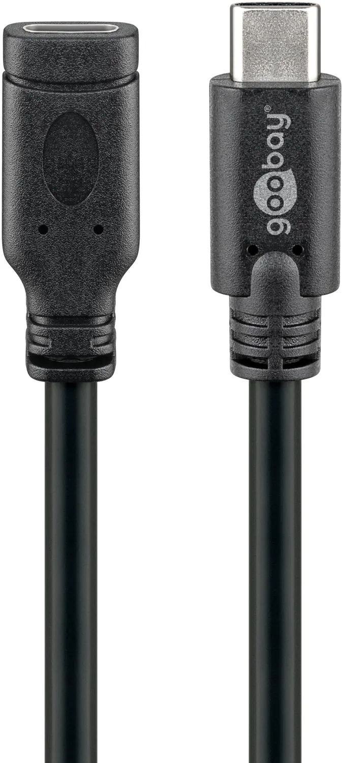 USB-C-Verlängerung, USB 3.1 Gen 1, 1 m, schwarz
