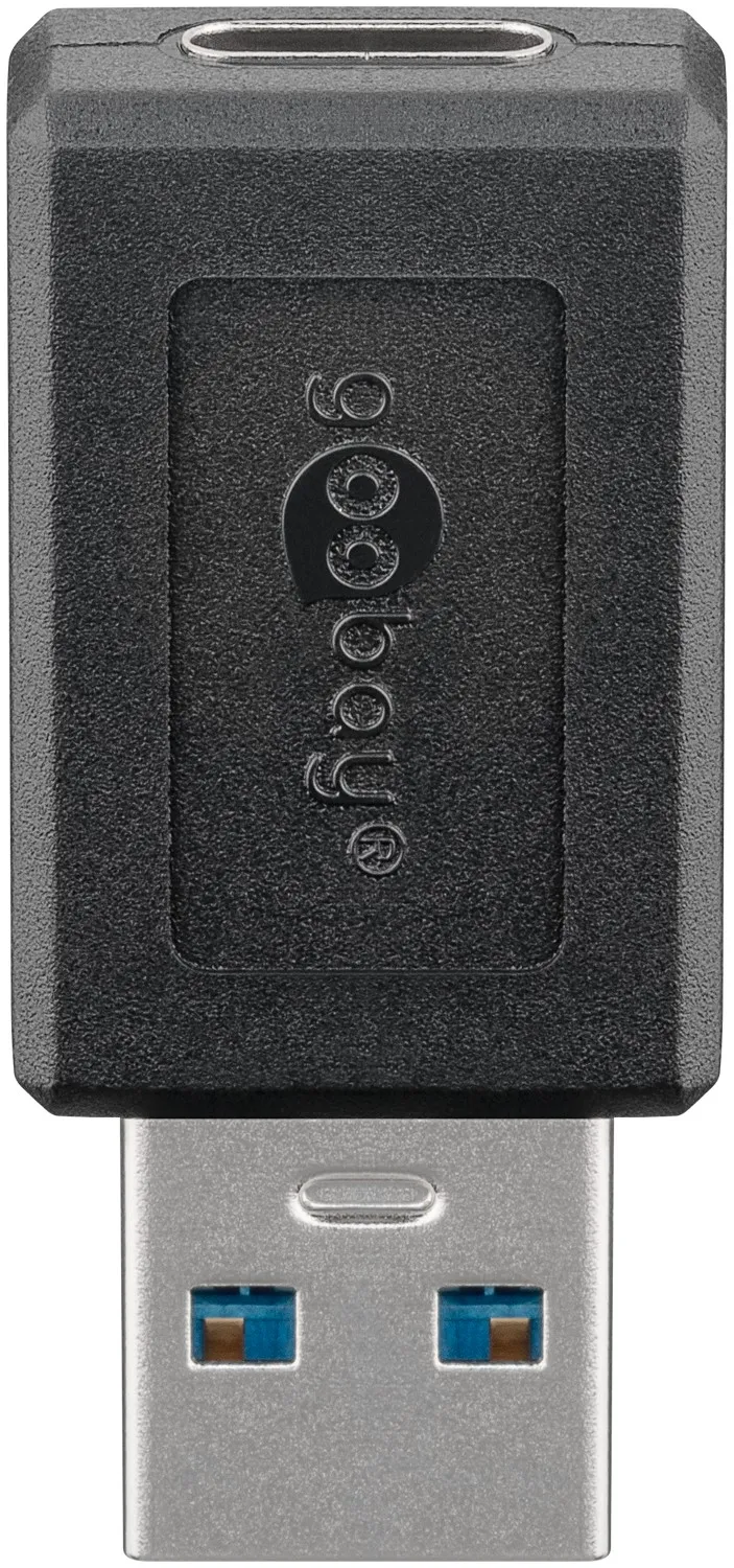 USB-Adapter USB-A auf USB-C, schwarz