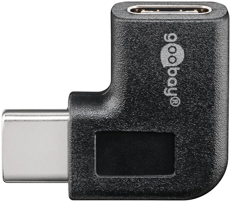 Adapter USB-C auf USB-C 90°, schwarz
