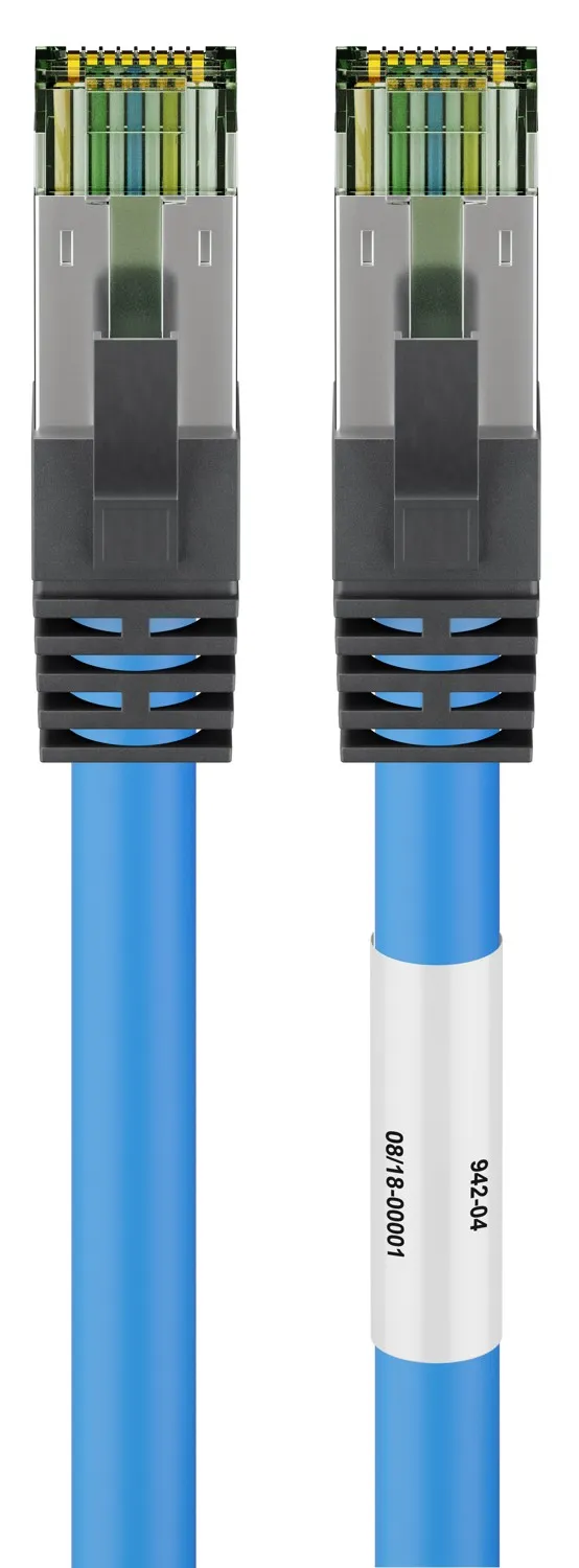 CAT 8.1 Patchkabel, S/FTP (PiMF), blau