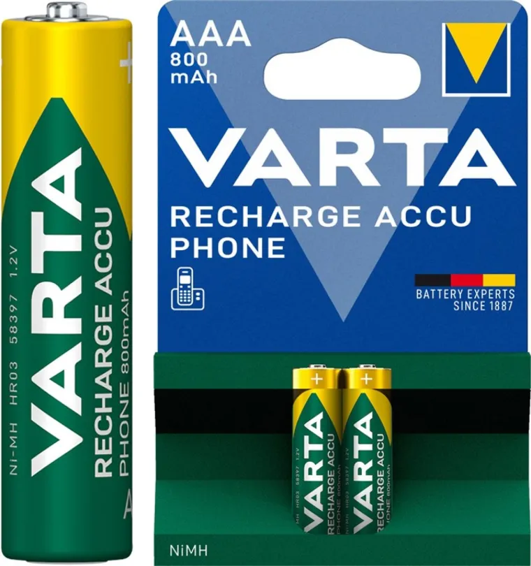 AAA (Micro)/HR03 (58398) Akku - 800 mAh, 2 Stk. Blister