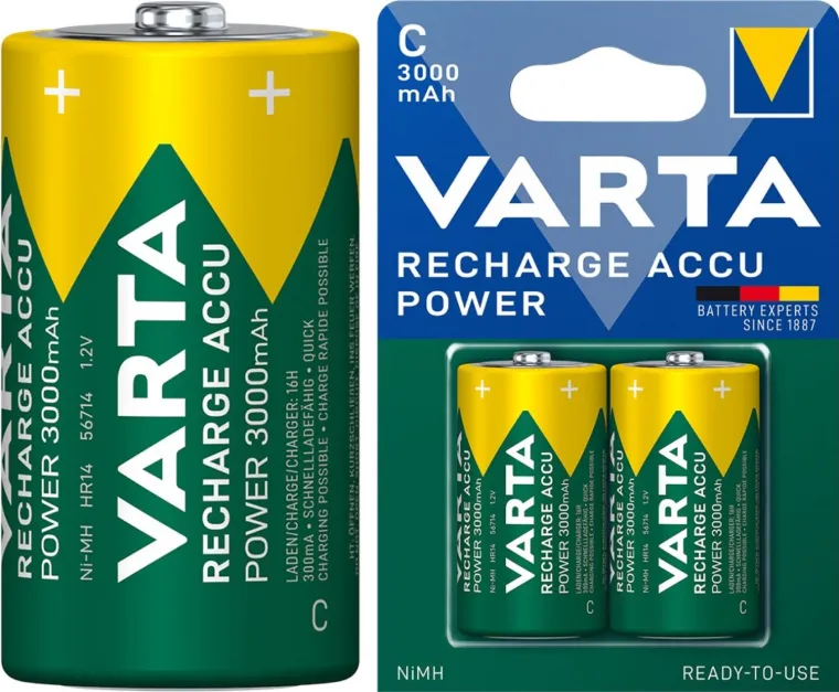 C (Baby)/HR14 (56714) Akku - 3000 mAh, 2 Stk. Blister