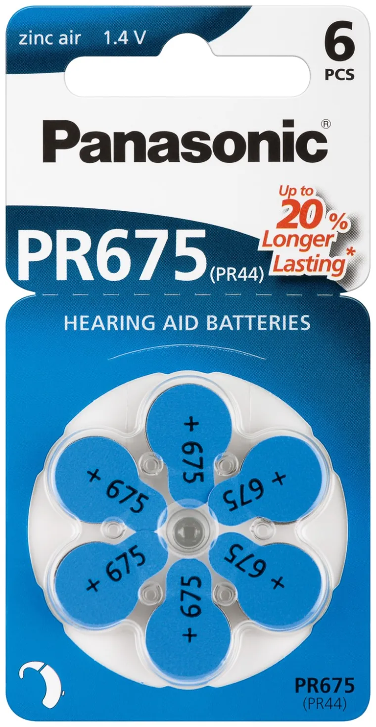 V675/PR44 (PR675) Batterie, 6 Stk. im Blister