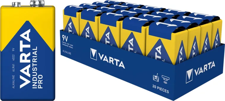 6LR61/6LP3146/9 V Block (4022) Batterie, 20 Stk. Karton, foliertes Tray