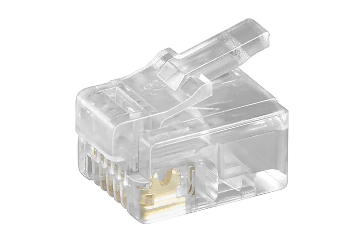 RJ12-Westernstecker für Flachkabel, 6 polig