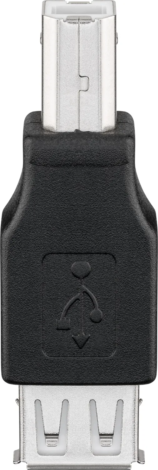 USB-A-auf-USB-B-Adapter, schwarz