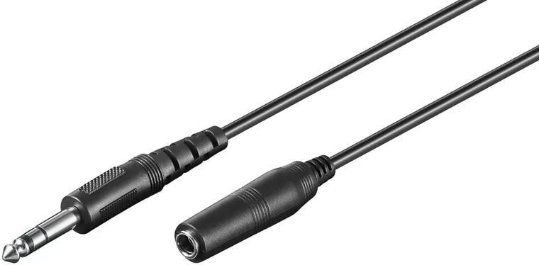 Kopfhörer- und Audio- Verlängerungskabel AUX, 3-pol 6,35mm