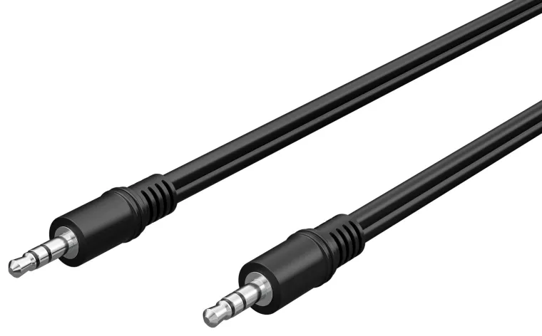 Audio Verbindungskabel AUX, 3,5 mm Stereo, Flachkabel