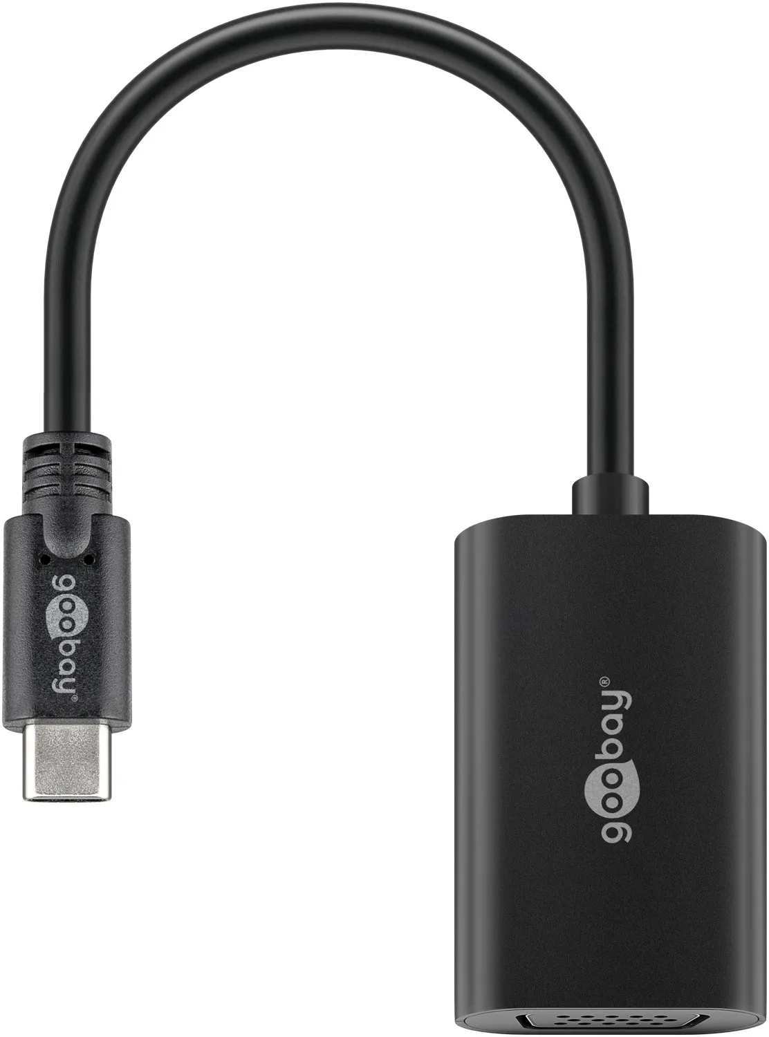 USB-C-auf-VGA-Adapter, 0,2 m, schwarz