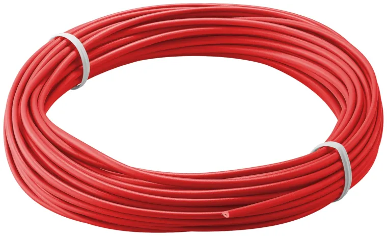Kupferlitze isoliert, 10 m, rot