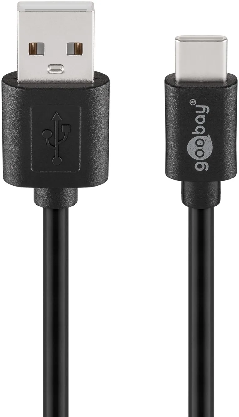 USB-C-auf-USB-A-Kabel, 0,5 m, schwarz