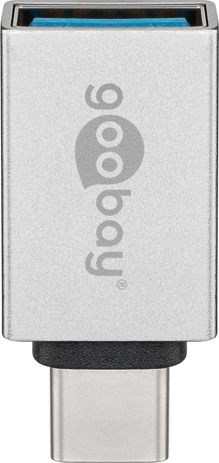 USB-Adapter USB-C auf USB-A, OTG, silber