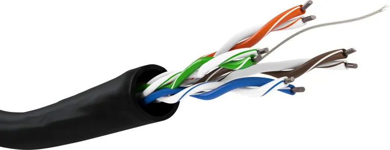 CAT 5e Outdoor Netzwerkkabel, U/UTP, schwarz