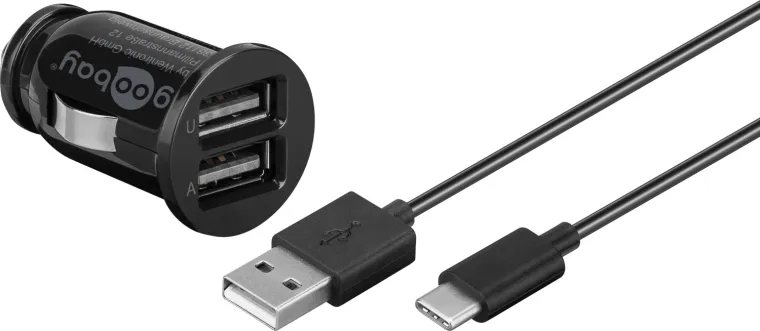 12 W Dual-USB Auto-Ladeset USB-C, USB-A
