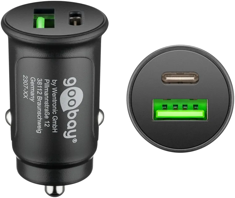 27 W Power Delivery Dual-USB Auto-Schnellladegerät USB-C PD