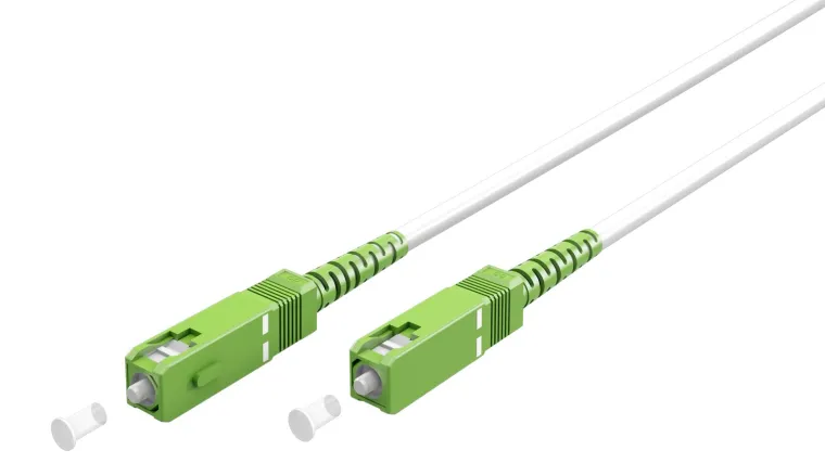 Glasfaserkabel (FTTH), Singlemode (OS2) White, (Simplex), 20 m