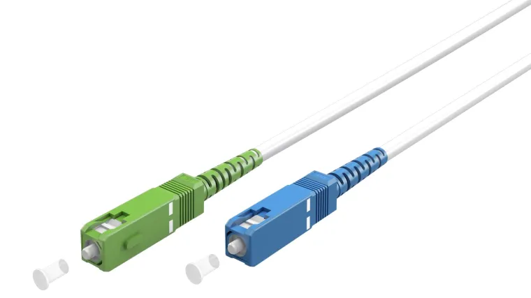 Glasfaserkabel (FTTH), Singlemode (OS2) White, (Simplex), 3 m
