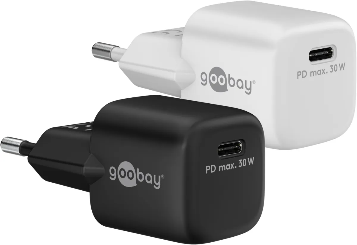 30 W USB-C PD GaN Schnellladegerät Nano schwarz
