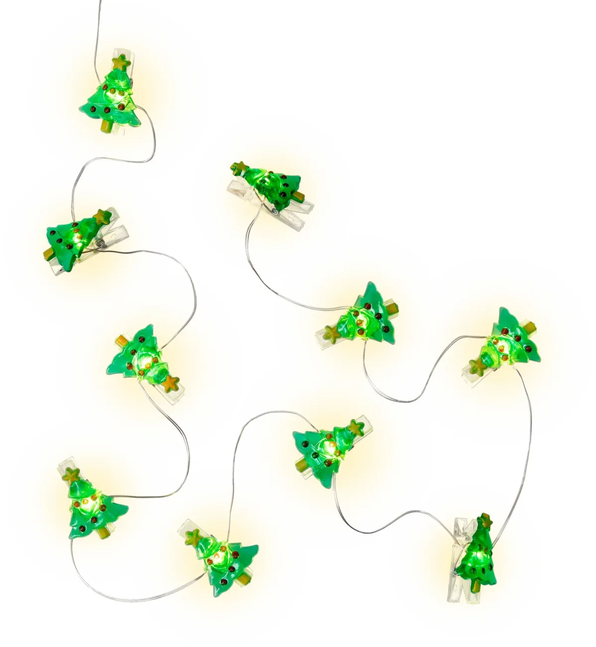 10er LED-Fotoclips-Lichterkette "Tannenbaum"