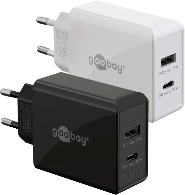 30 W USB-C PD Dual-Schnellladegerät weiß