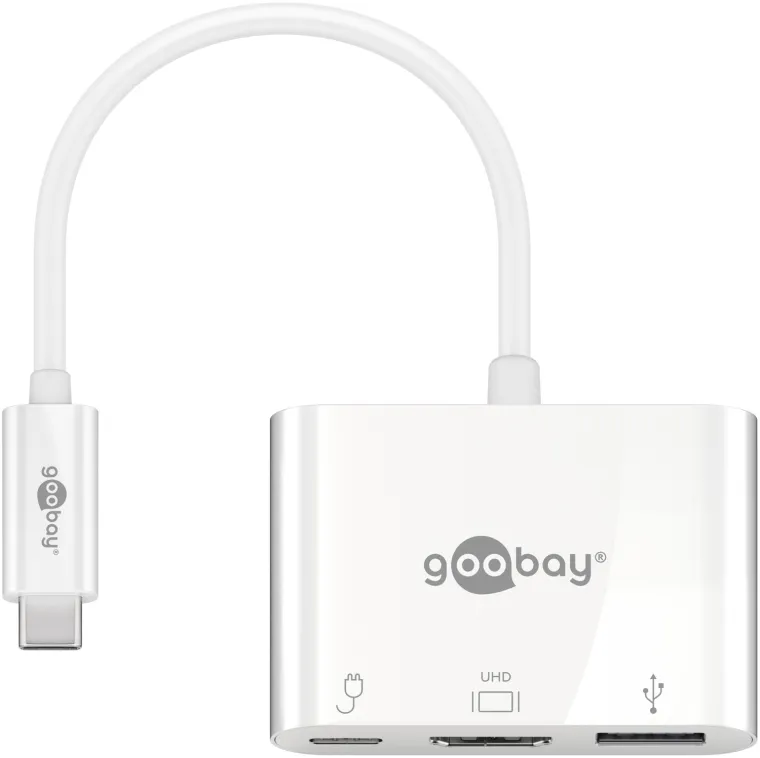 USB-C Multiport-Adapter auf HDMI, PD, weiß