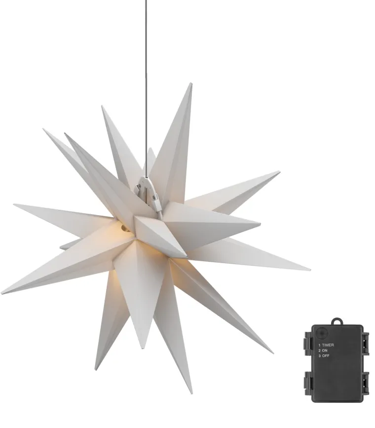 LED-Weihnachtsstern 3D, Ø 56 cm, batteriebetrieben