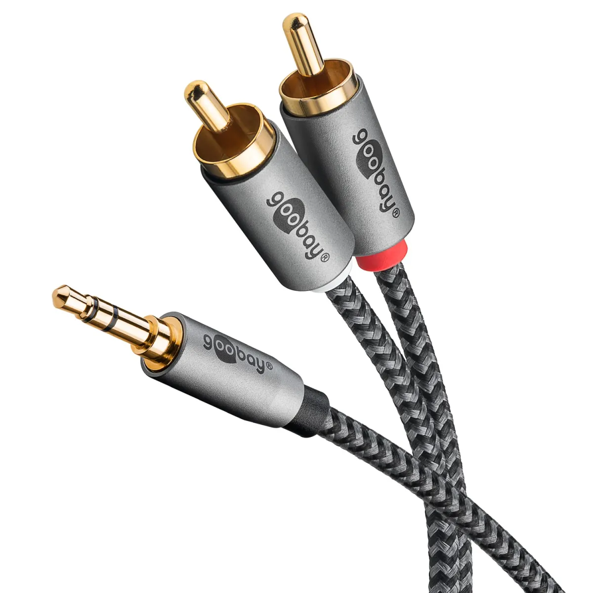 Audio Adapterkabel AUX, 3,5-mm-Klinke zu Stereo-Cinch-Stecker, 1 m
