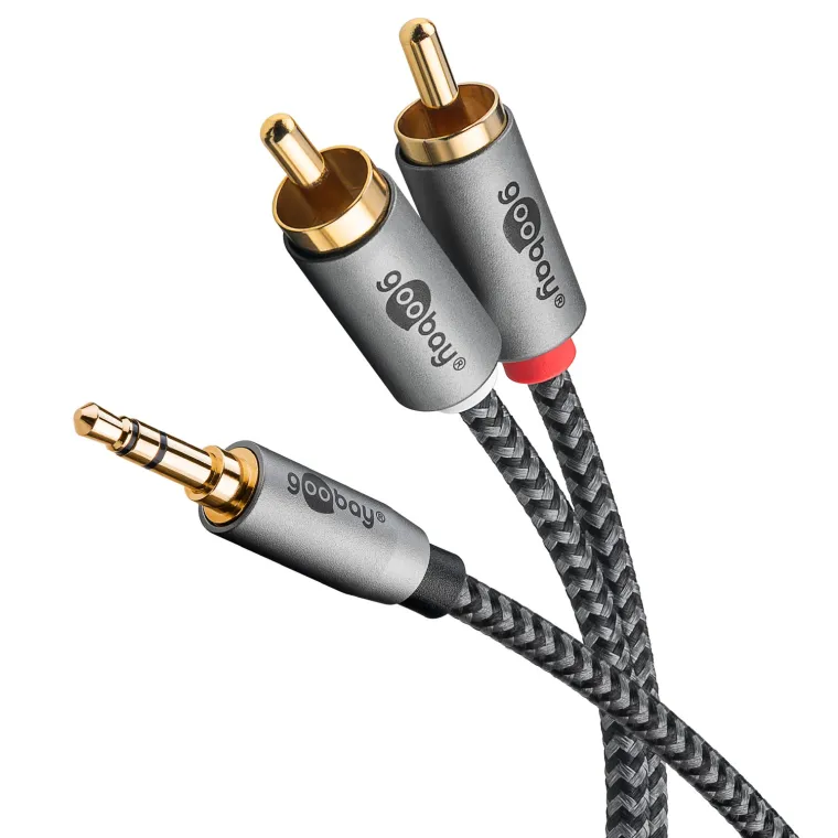 Audio Adapterkabel AUX, 3,5mm-Klinke zu Stereo-Cinch-Stecker, 3 m