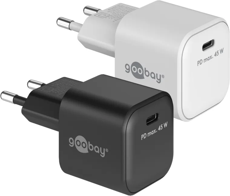 45 W USB-C PD GaN Schnellladegerät Nano schwarz