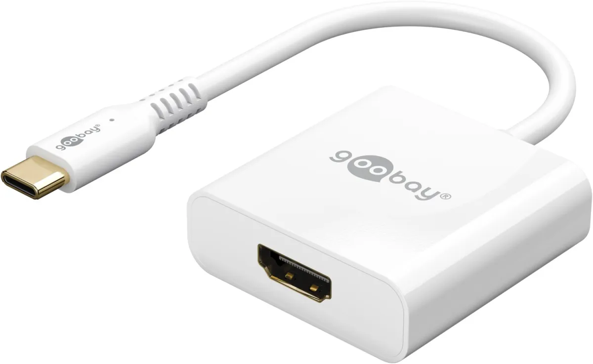 USB-C-auf-HDMI-Adapter, 0,2 m, weiß