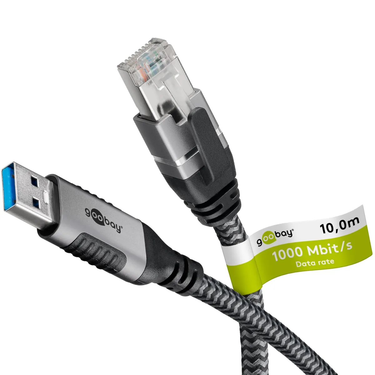 Ethernet-Kabel USB-A 3.0 auf RJ45, 10 m
