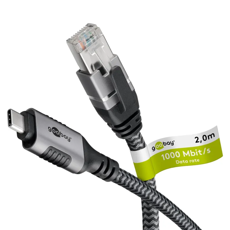 Ethernet-Kabel USB-C 3.1 auf RJ45, 2 m