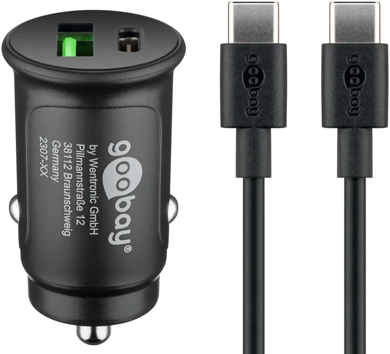 27 W Dual-USB Auto-Schnellladeset USB-C