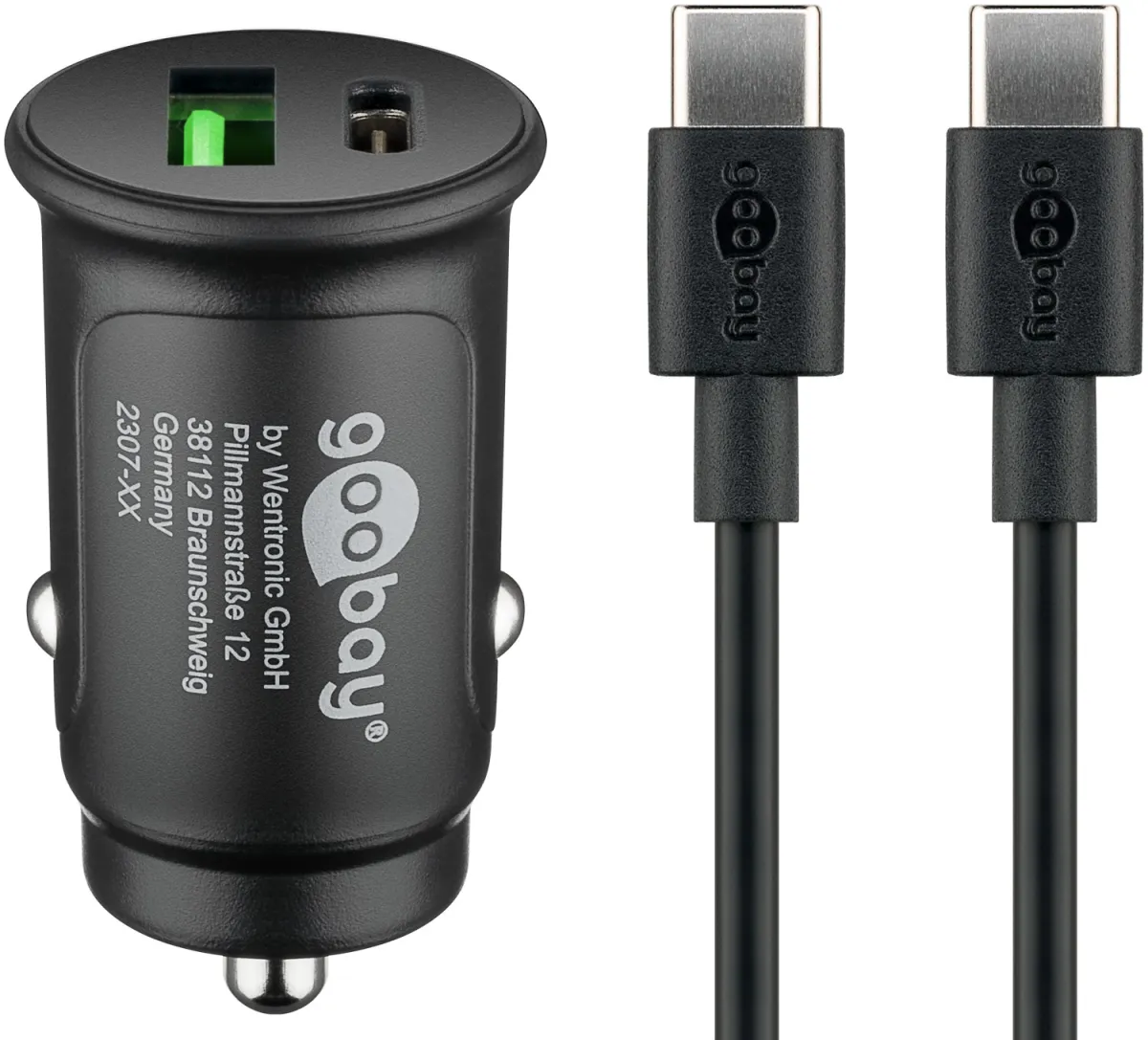 27 W Dual-USB Auto-Schnellladeset USB-C