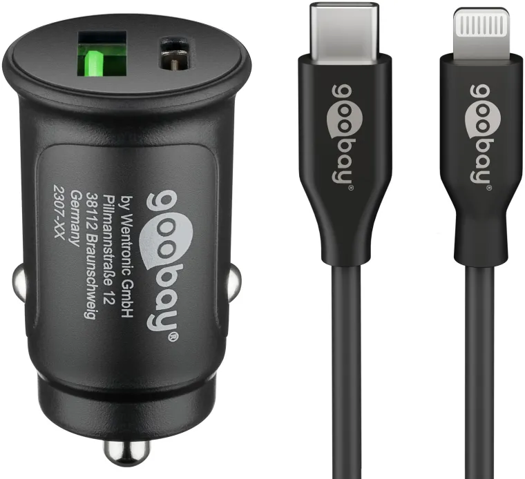27 W Dual-USB Auto-Schnellladeset Lightning