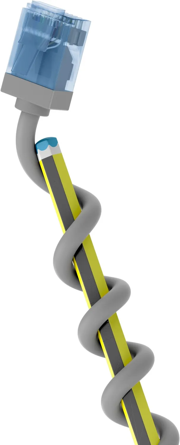 Ultraflexibles CAT 6 A Patchkabel, slim, U/UTP, grau