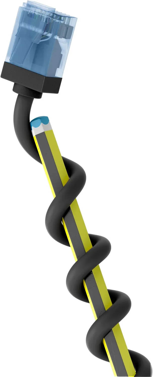 Ultraflexibles CAT 6 A Patchkabel, slim, U/UTP, schwarz