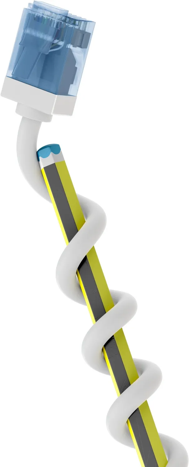 Ultraflexibles CAT 6 A Patchkabel, slim, U/UTP, weiß