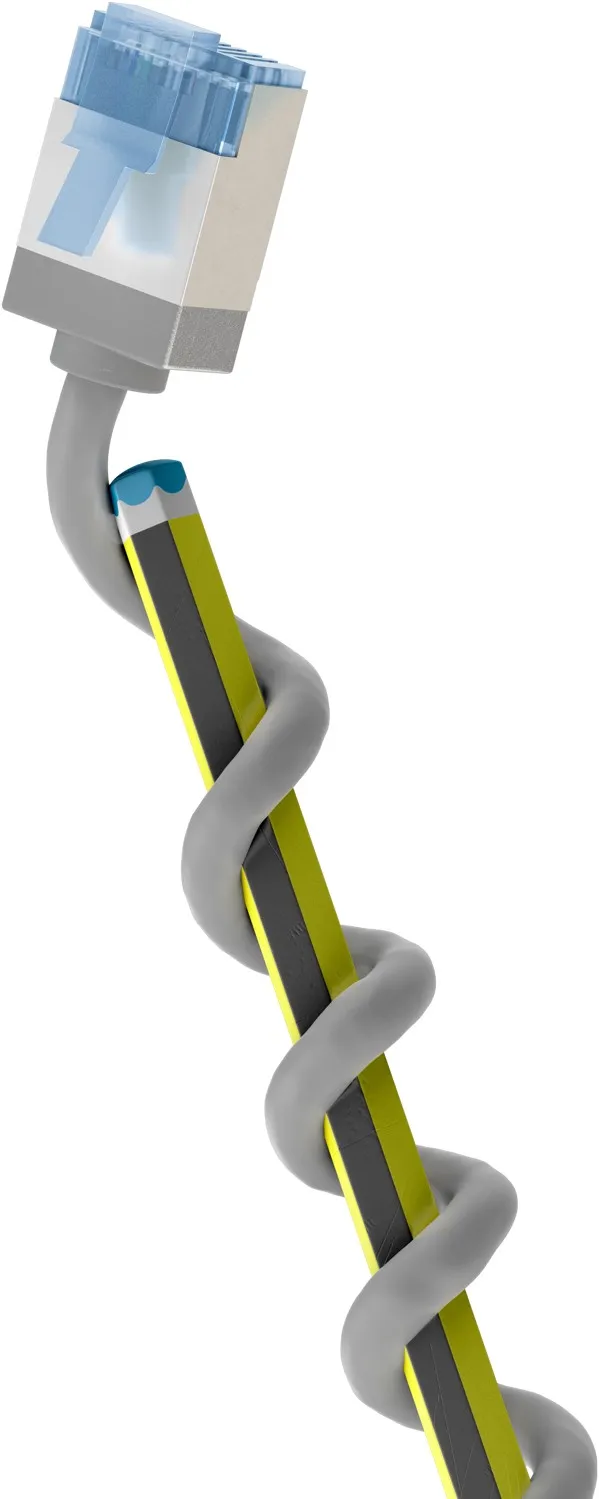 Ultraflexibles CAT 6 A Patchkabel, slim, U/FTP, grau