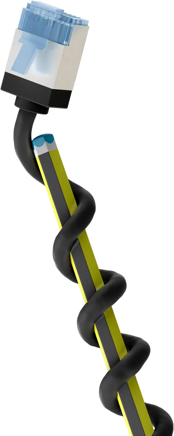 Ultraflexibles CAT 6 A Patchkabel, slim, U/FTP, schwarz
