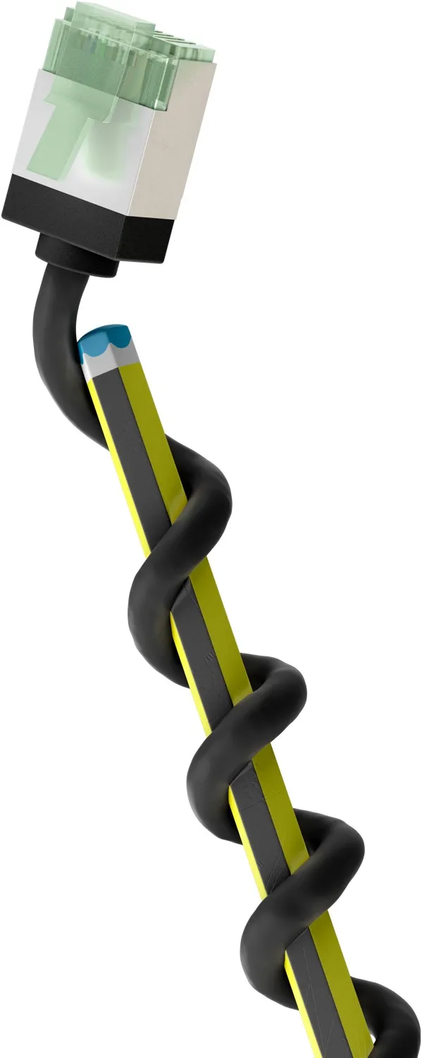 Ultraflexibles CAT 8.1 Patchkabel, slim, U/FTP, schwarz