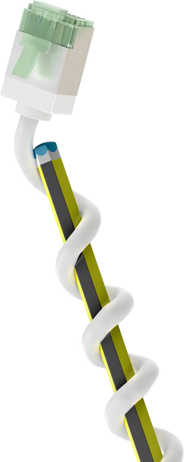Ultraflexibles CAT 8.1 Patchkabel, slim, U/FTP, weiß