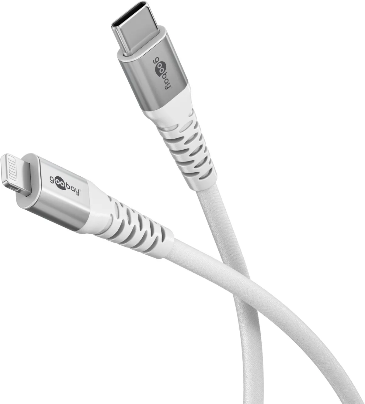Lightning auf USB-C Supersoftes Textilkabel mit Metallsteckern, 0,5 m