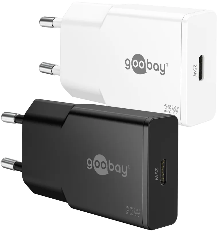 25 W USB-C PD GaN Schnellladegerät Slim schwarz