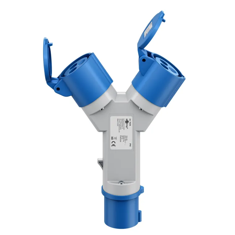 CEE-Y-Adapter, CEE-Stecker auf 2x CEE-Kupplung