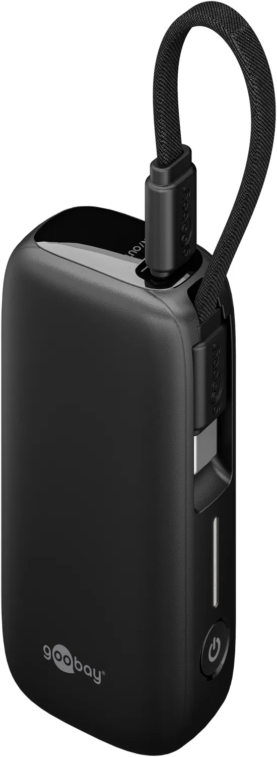Powerbank 5.000 mAh mit integriertem USB-C-Kabel