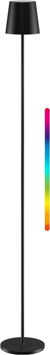 Kabellose LED-Stehleuchte, Größe XL, 122 cm, RGBW, schwarz